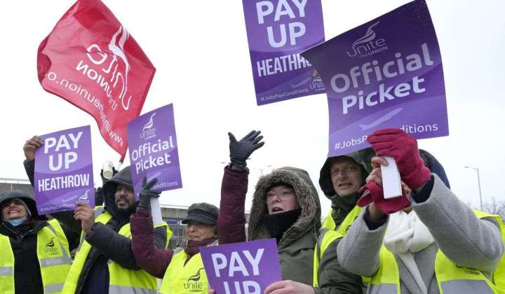 Security guards at London’s Heathrow Airport to escalate strikes over pay into busy summer months