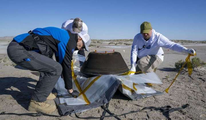 NASA’s first asteroid samples retrieved after capsule lands in Utah desert