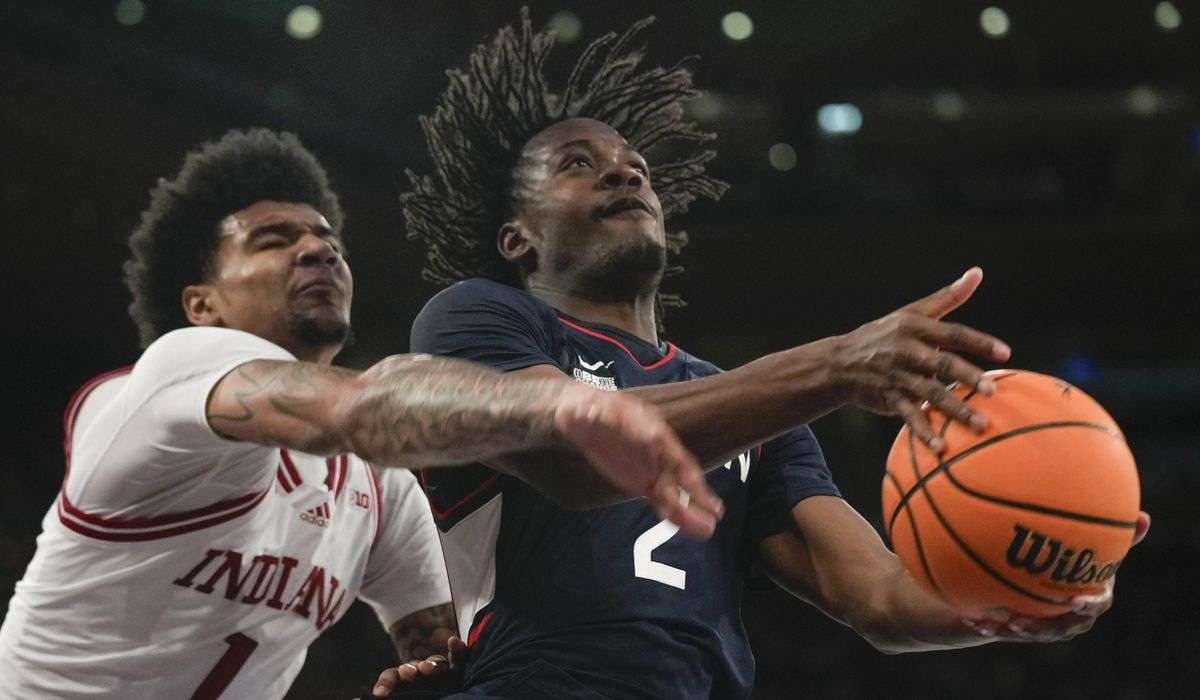 Newton helps No. 5 UConn pull away from Indiana in 77-57 victory in Empire Classic
