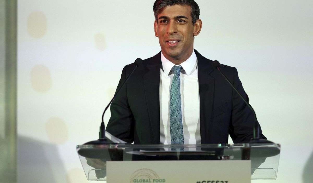 U.K. leader Rishi Sunak urges world to use AI and science to end malnutrition